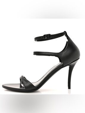 BALENCIAGA Calfskin Honey 90mm Sandal Black 40